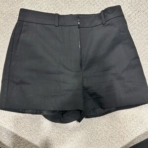 Aritzia Black High-Waist Tailored Shorts